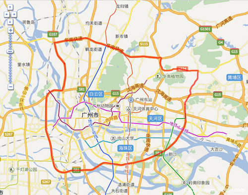 快速了解广州黄标车限行区域